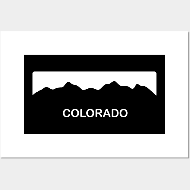 Colorado License Plate Rocky Mountains White Wall Art by KevinWillms1